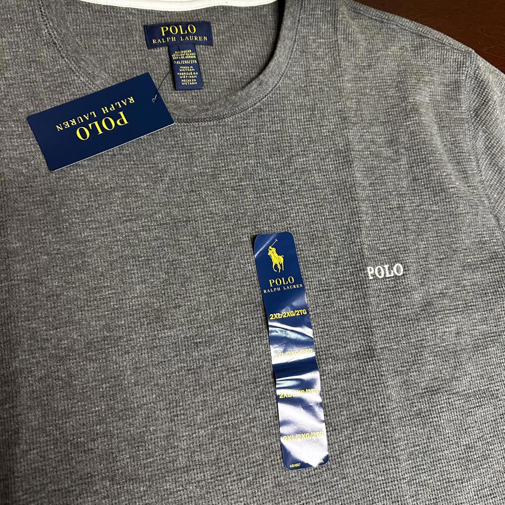 Polo Ralph Lauren men’s gray long sleeve thermal 1XT or 2XL - Picture 3 of 4
